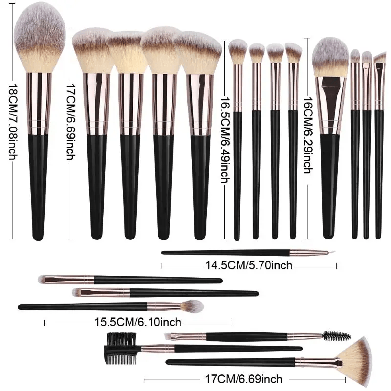 Soft Kabuki Makeup Brushes Set For Women Foundation Blending And Concealer Tools 5