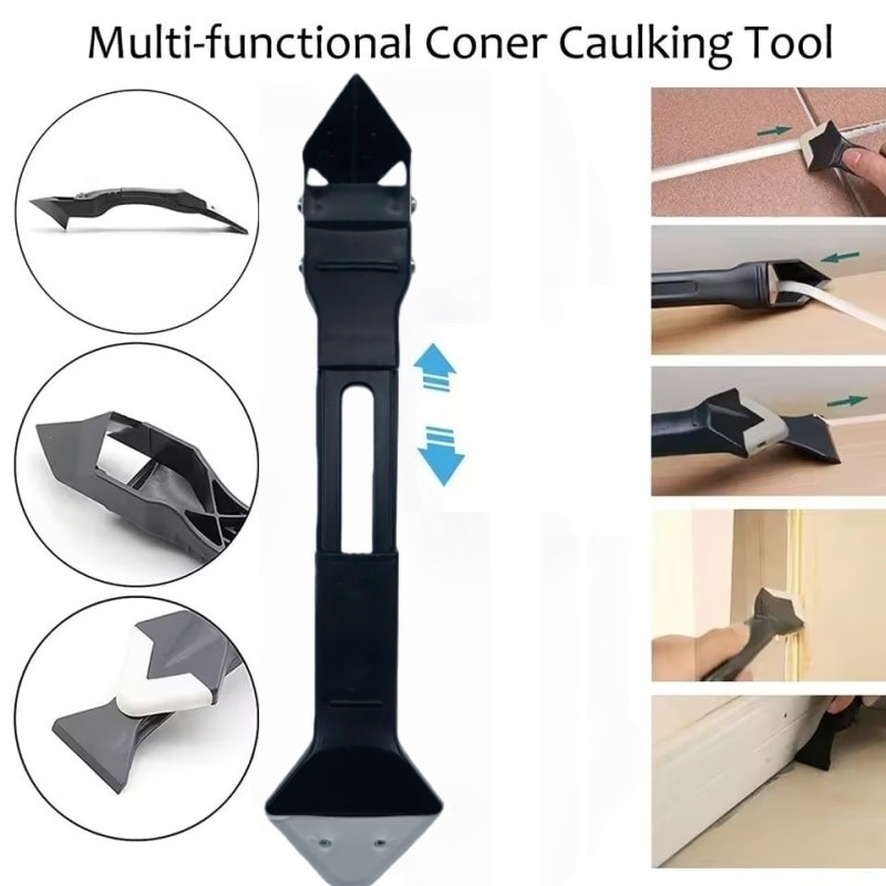 Silicone Scraper Sealant Remover Tool Set Caulking Finisher Grout Removal Kit For Smooth Flooring 5