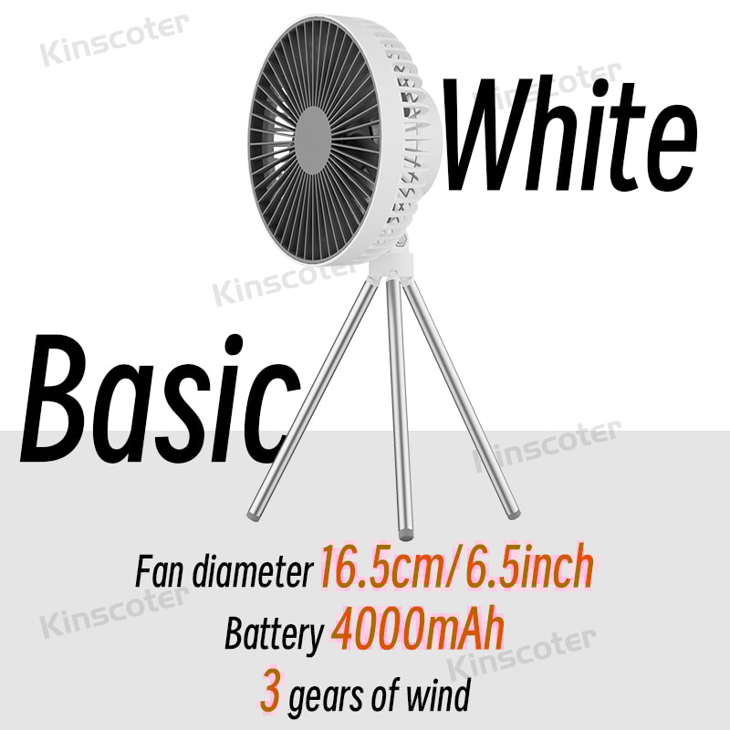 Portable Camping Fan With LED Lighting Power Bank Rechargeable Wireless Circulator For Outdoor In 1