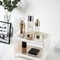 Desktop Double Layer Storage Rack White Organizer For Office Desk Cosmetics Stationery 3
