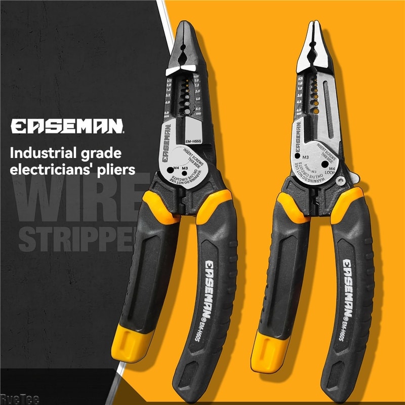 High Quality Curved Handle Wire Stripper Cutter Pliers Ergonomic Electrical Multitool 2