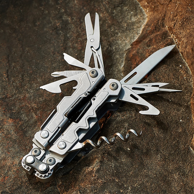 PowerLitre Folding Pliers Knife EDC Mini Multi Tools Portable Survival Pocket Scissors For Outdoor 0