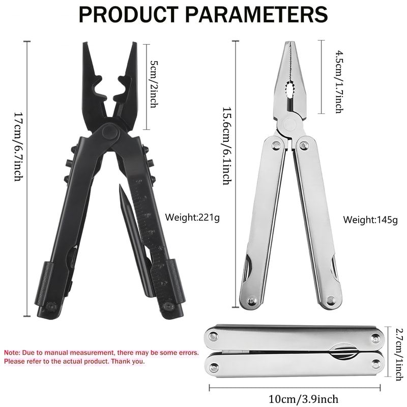 Folding Multitool Pliers Compact Stainless Steel Knife Bottle Opener And Outdoor Survival Tool For 3