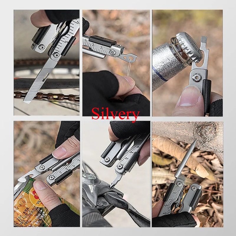 Folding Multitool Pliers Compact Stainless Steel Knife Bottle Opener And Outdoor Survival Tool For 4