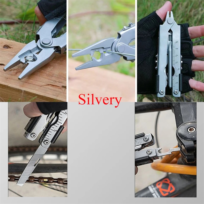 Folding Multitool Pliers Compact Stainless Steel Knife Bottle Opener And Outdoor Survival Tool For 7