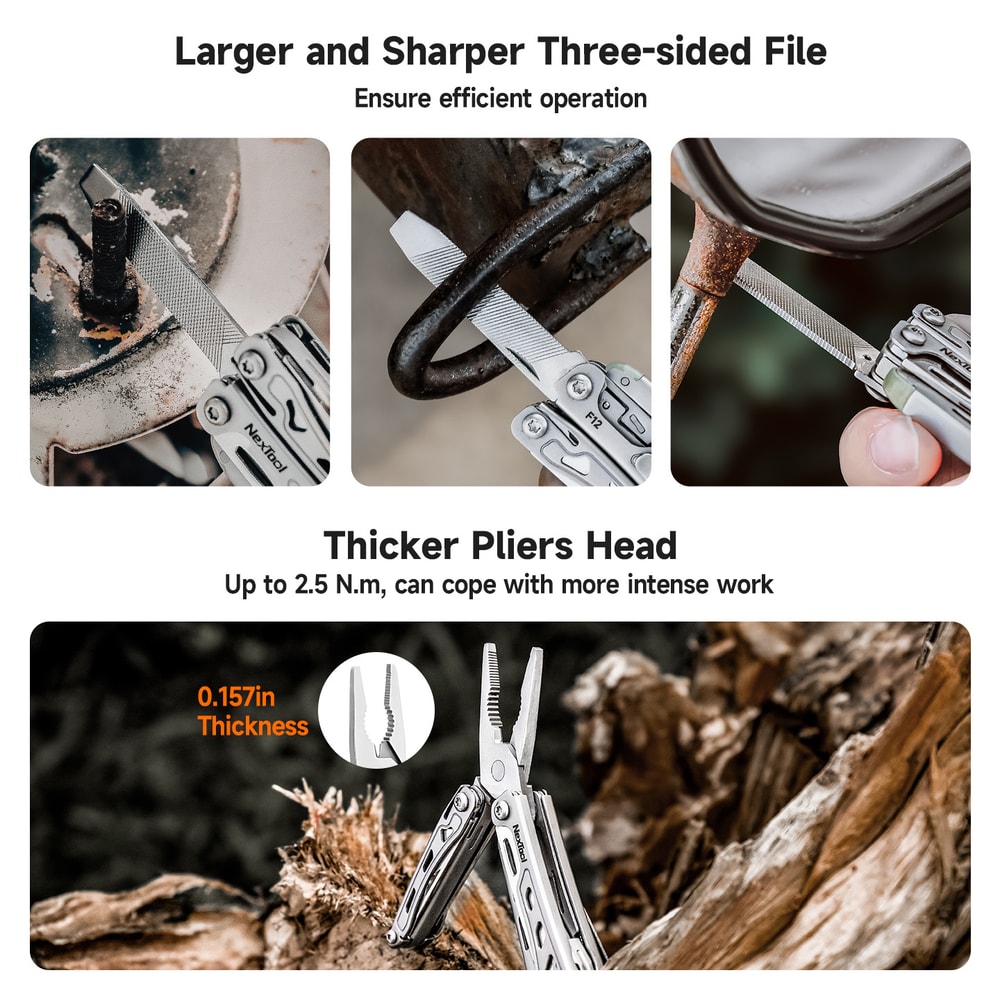 Mini Flagship Multi Tool Folding EDC Tool Compact Durable Screwdriver Pliers File Ruler For Outdoo 6