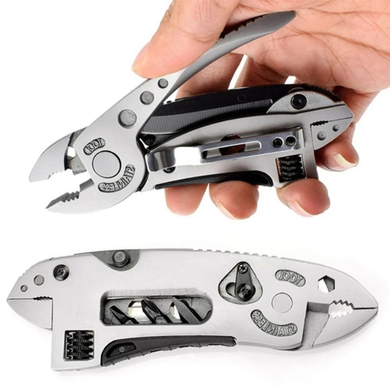 Multi Tool Survival Knife Set Adjustable Wrench Knife Pliers Wire Cutter For Emergency And Outdoor 3