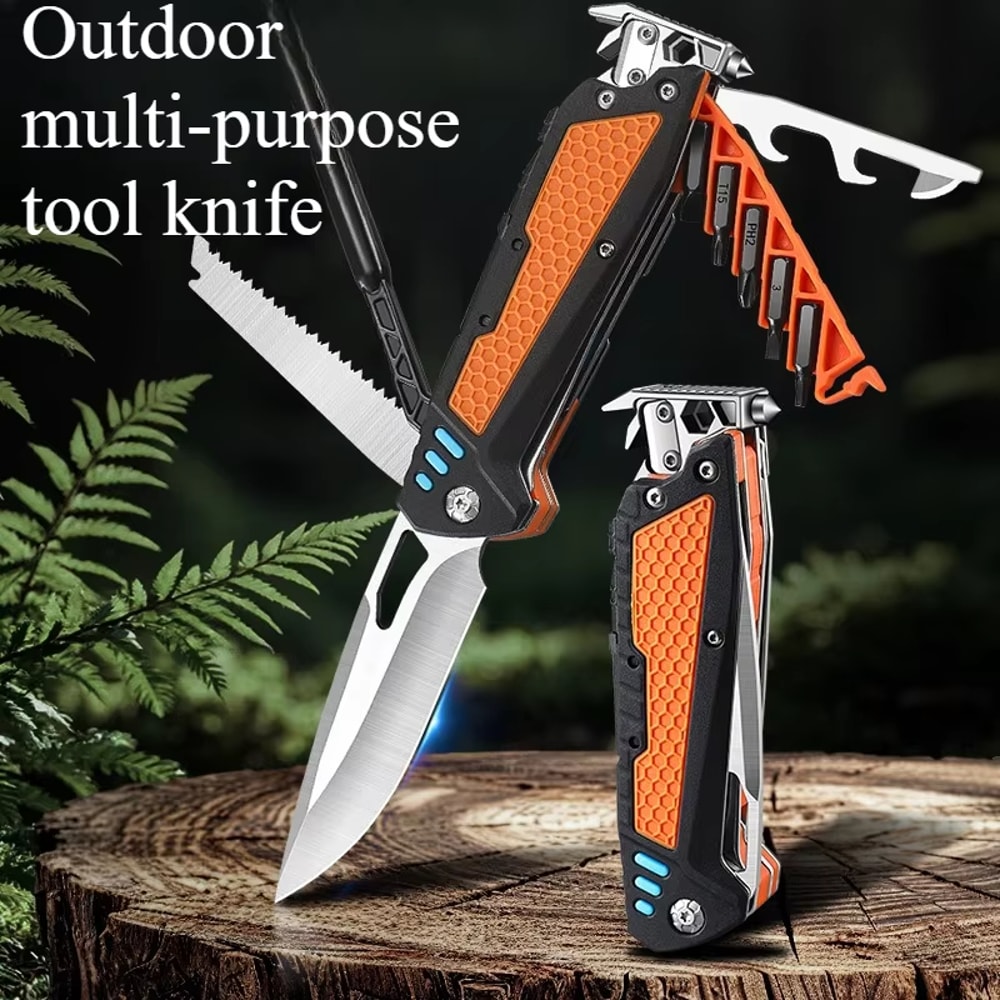 Multifunctional Folding Knife Portable EDC Tool For Outdoor Camping Emergency Use 3