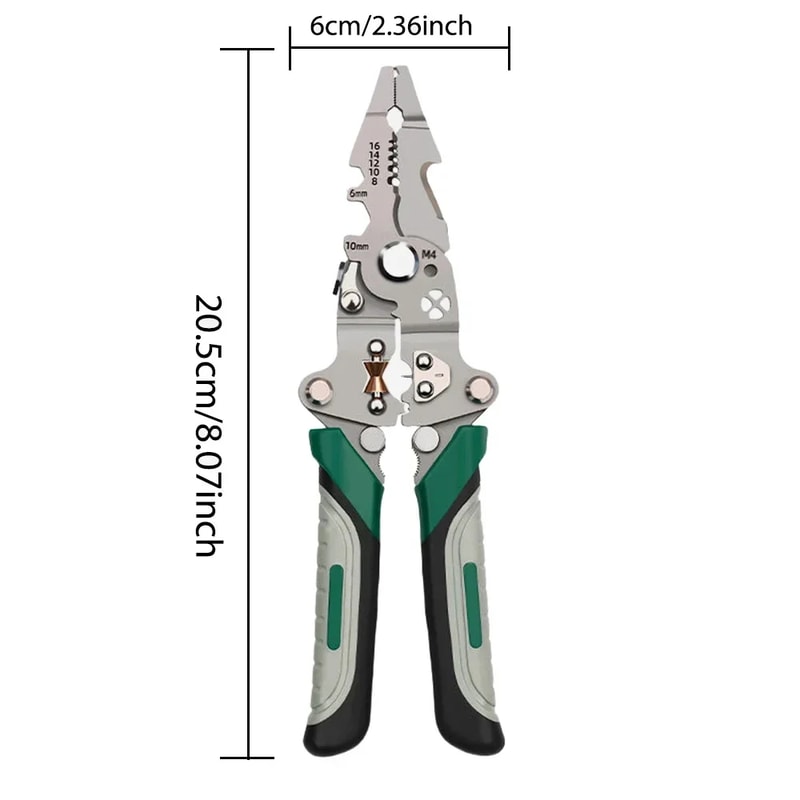 Foldable Wire Stripper Multifunctional Crimper Pliers For Electricians DIY Durable Ergonomic Spac 4