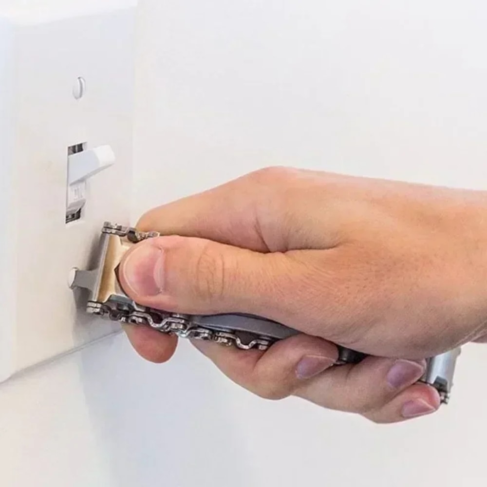 Multifunctional Stainless Steel Tool Bracelet Wearable Bike Multitool For Outdoor Adventures 1