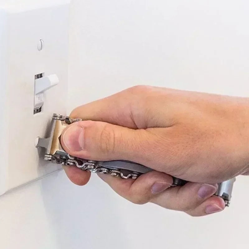 Multifunctional Stainless Steel Tool Bracelet Wearable Bike Multitool For Outdoor Adventures 1