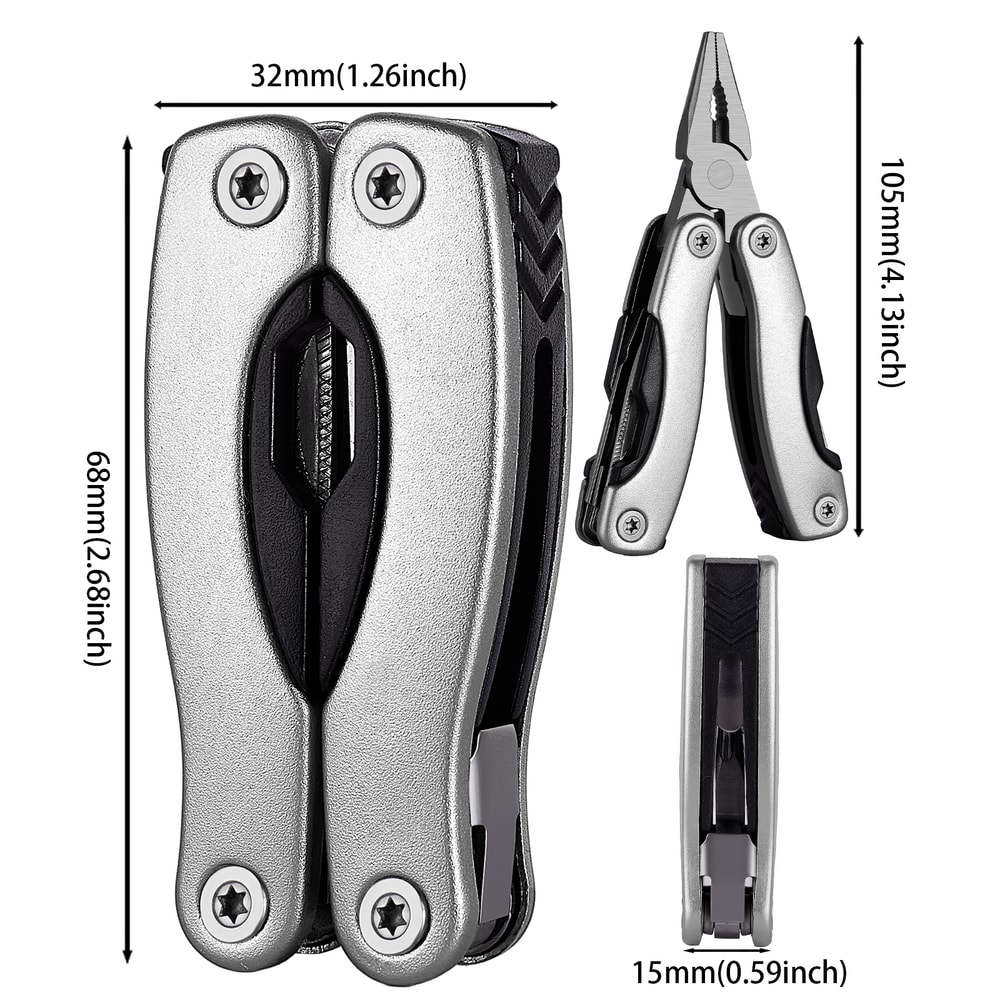 Portable Pocket Multitool Pliers Multifunctional Camping Tool With Knife Screwdriver More 3