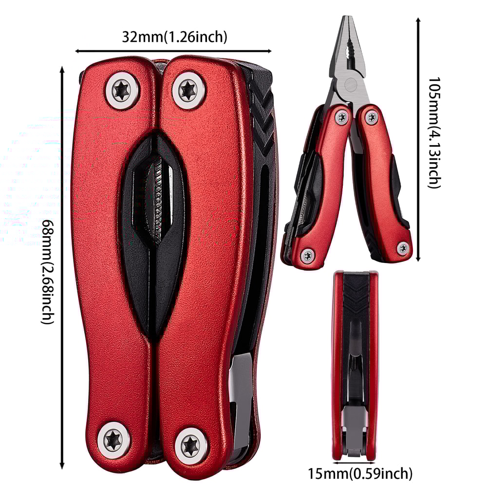 Portable Pocket Multitool Pliers Multifunctional Camping Tool With Knife Screwdriver More 8