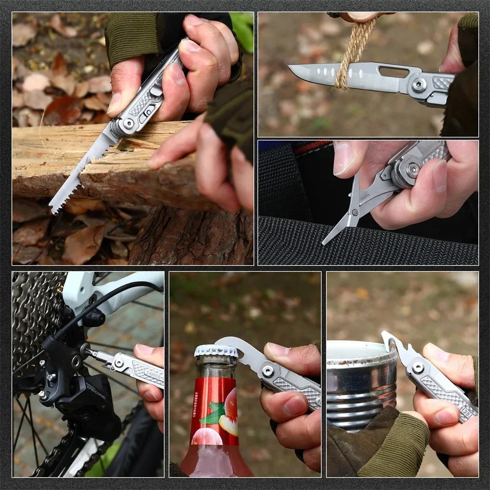 Mini Multitool Knife With Clip EDC Outdoor Survival Tool 4
