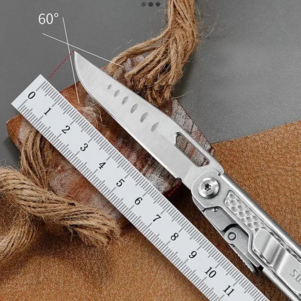 Mini Multitool Knife With Clip EDC Outdoor Survival Tool 7