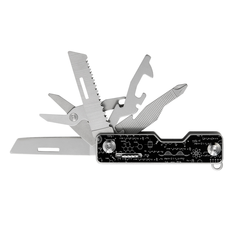 All In One Outdoor Multitool Kit Portable EDC Camping Gear With Folding Pocket Knife Scissors 8