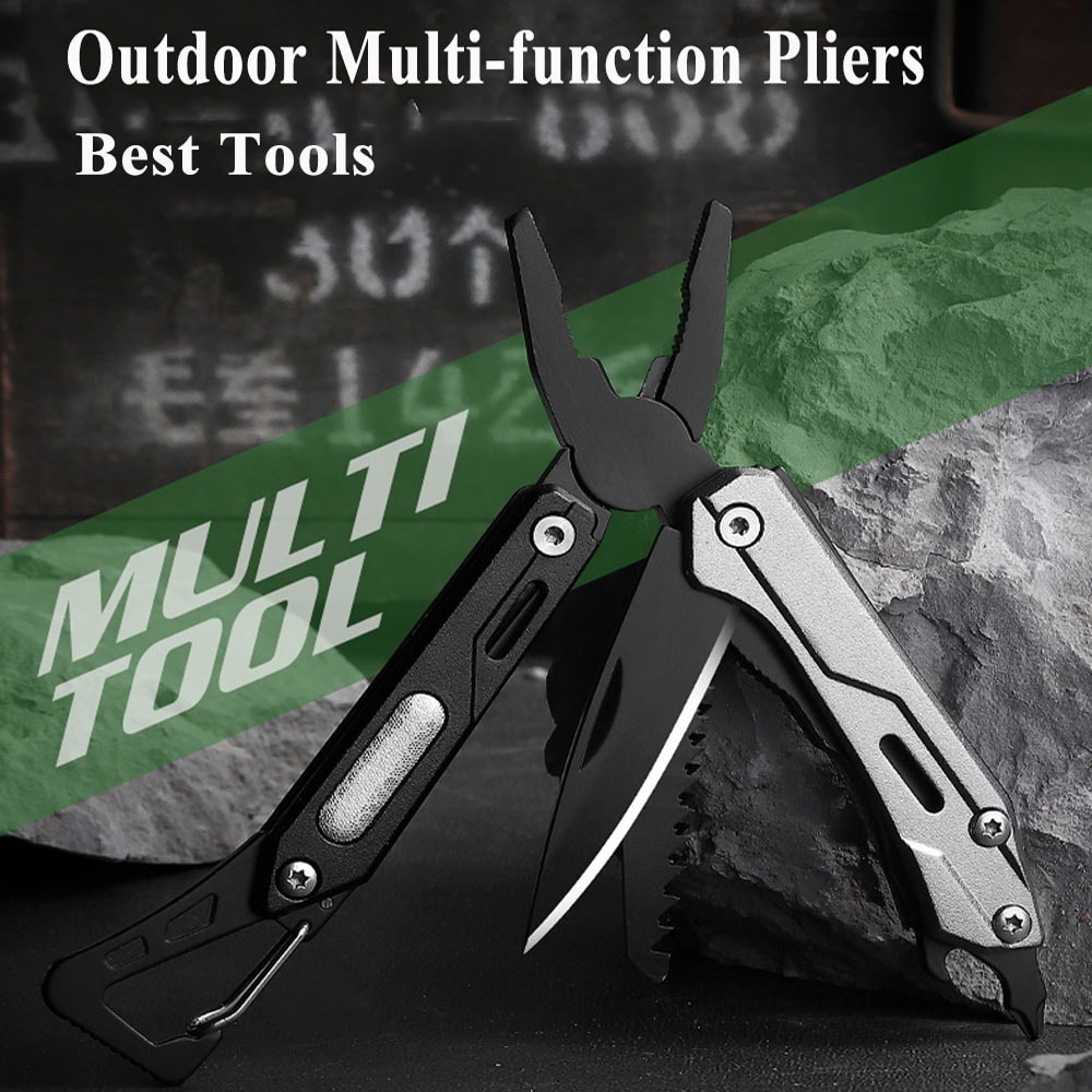 Mini Multitool Survival Knife Pocket EDC Tool With Pliers Saw And Wire Stripper 2