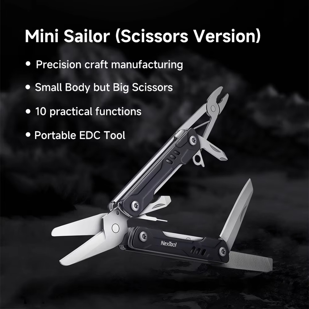 Mini Sailor EDC Multitool Pocket Knife Scissors Pliers 6