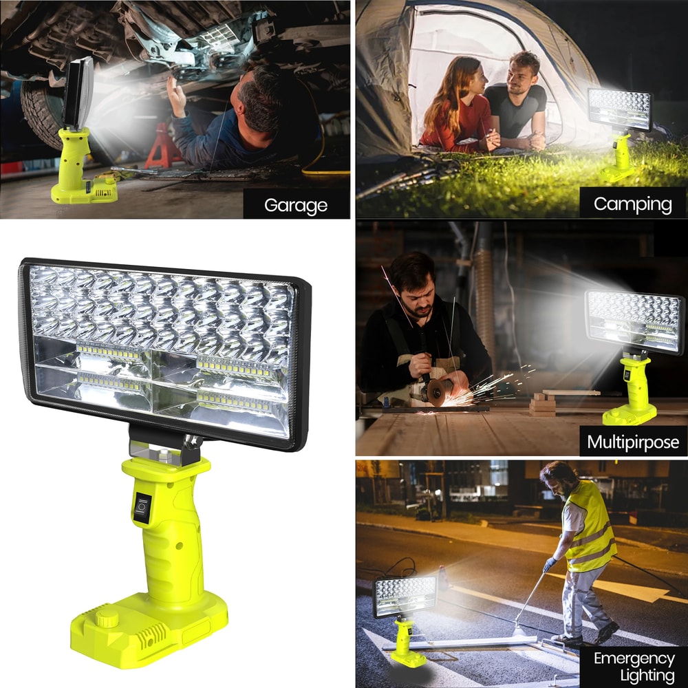 Portable Outdoor LED Work Light USB Power Bank For Ryobi Batteries 2