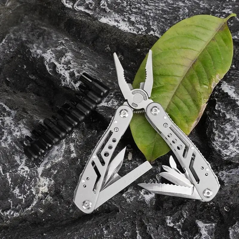 All In One Outdoor Folding Multi Tool Pliers Kit Camping Survival Everyday Utility 2