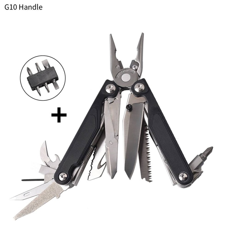 Titanium Stainless Camping Multi Tool Pliers EDC Folding Clamp With G10 Handle For Outdoor Adventur 6