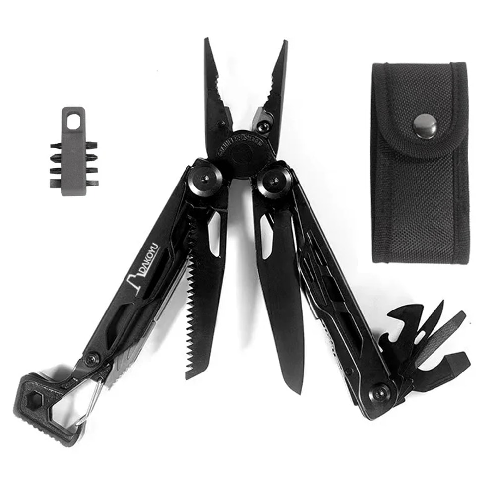 Compact Multitool Camping Pliers With Emergency Whistle Versatile Outdoor Tool For Hiking Camping 2