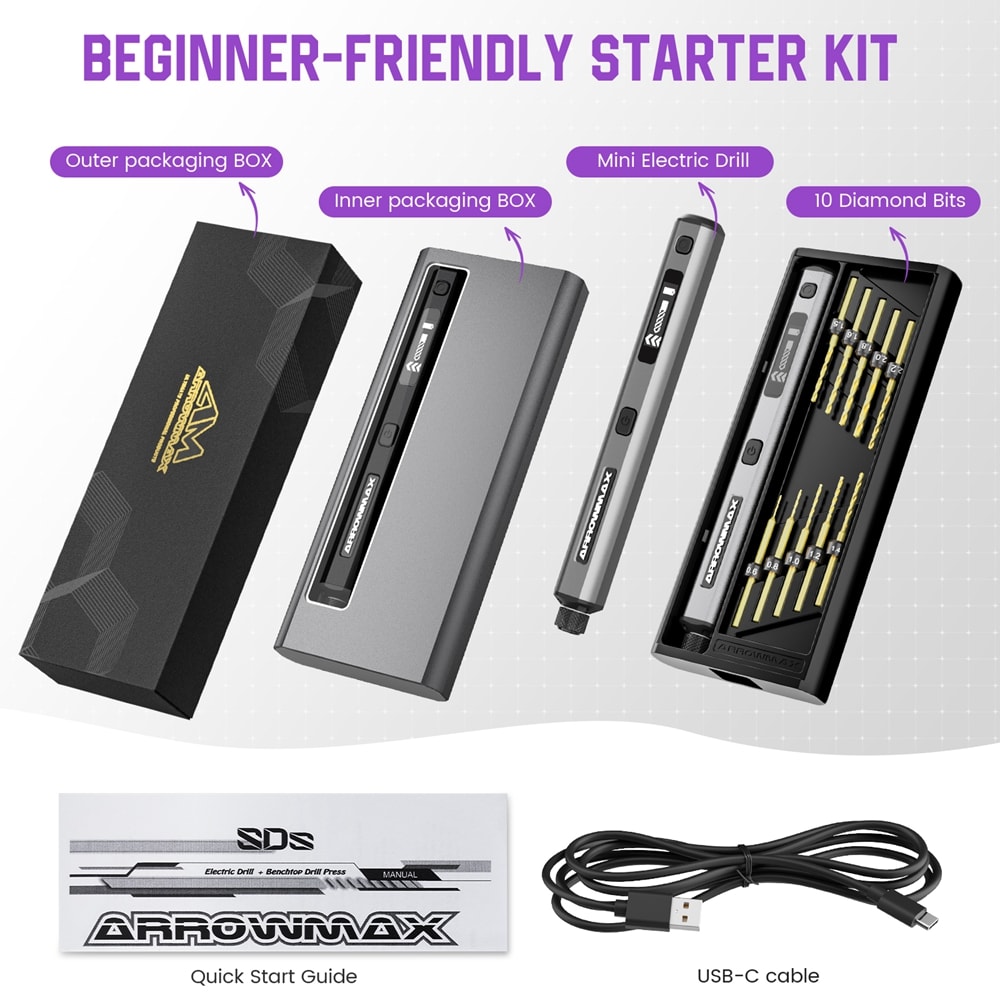 Mini Electric Drill Rotary Tool Rechargeable Cordless Drill For Crafts Wood Plastic And Aluminum 5