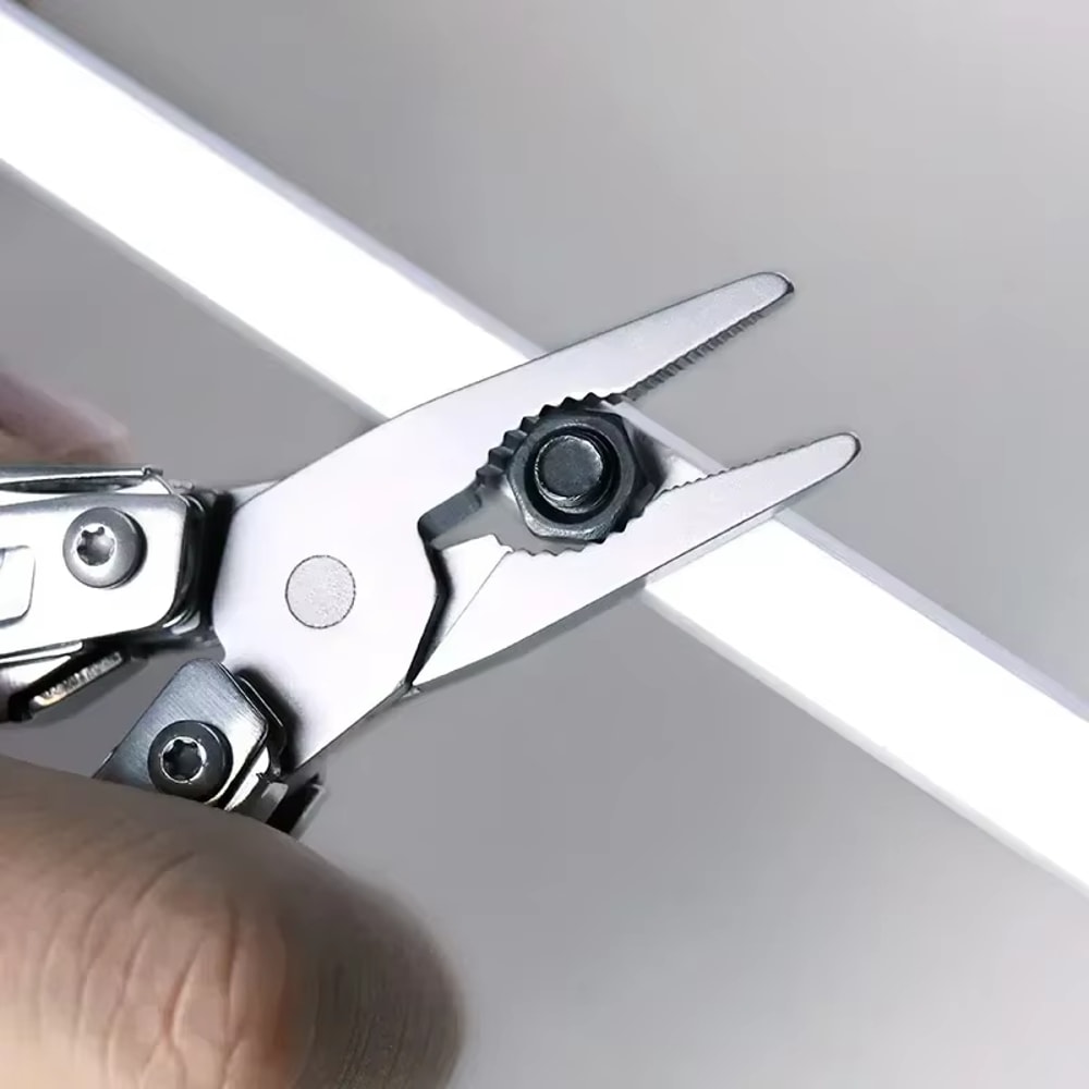 Mini Multi Functional EDC Tool With Scissors Screwdriver Pliers Bottle Opener Compact Folding Tool 7