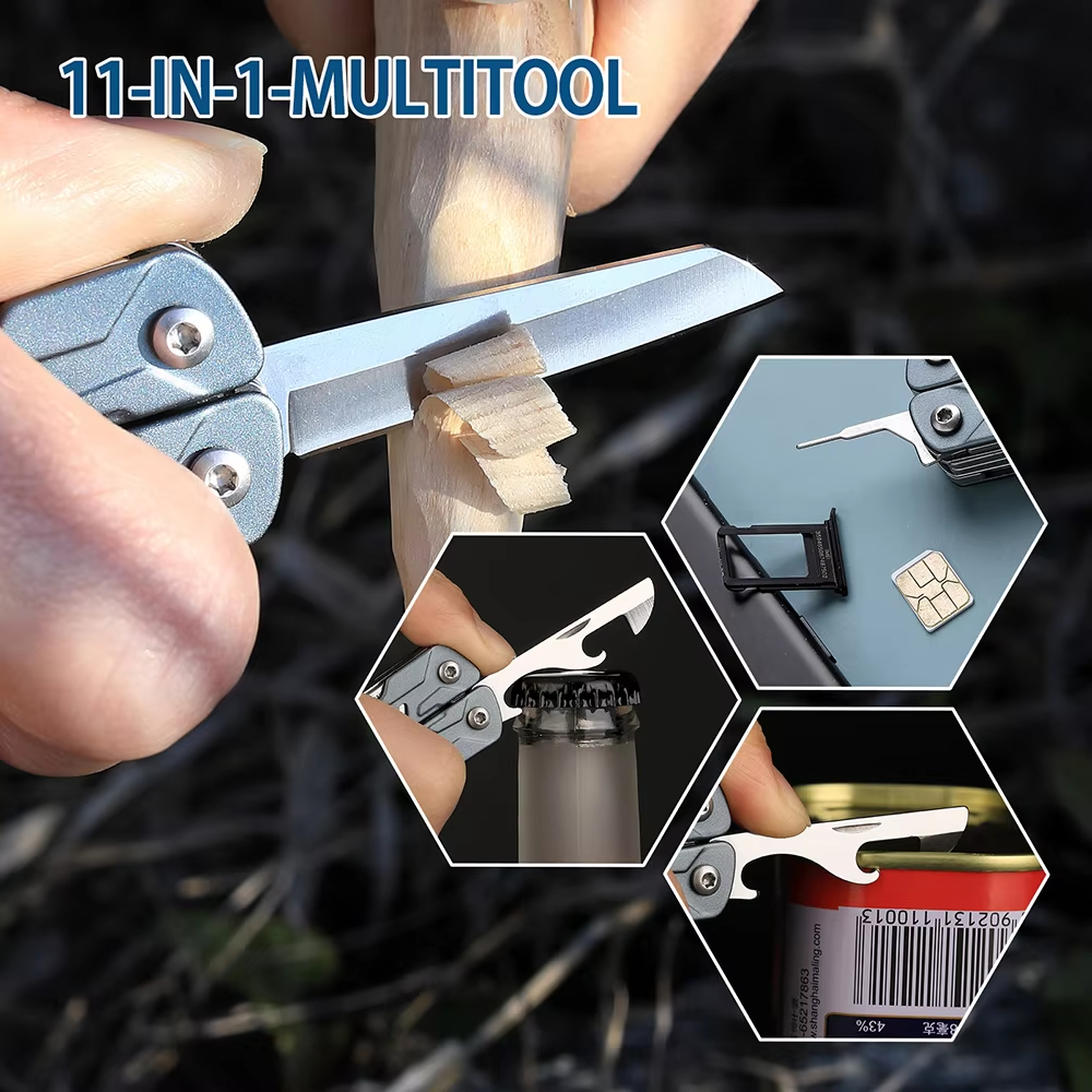 Mini Sailor Pliers Multi Tool Pocket Knife Folding Tool With Scissors Screwdrivers And Wire Cutters 5