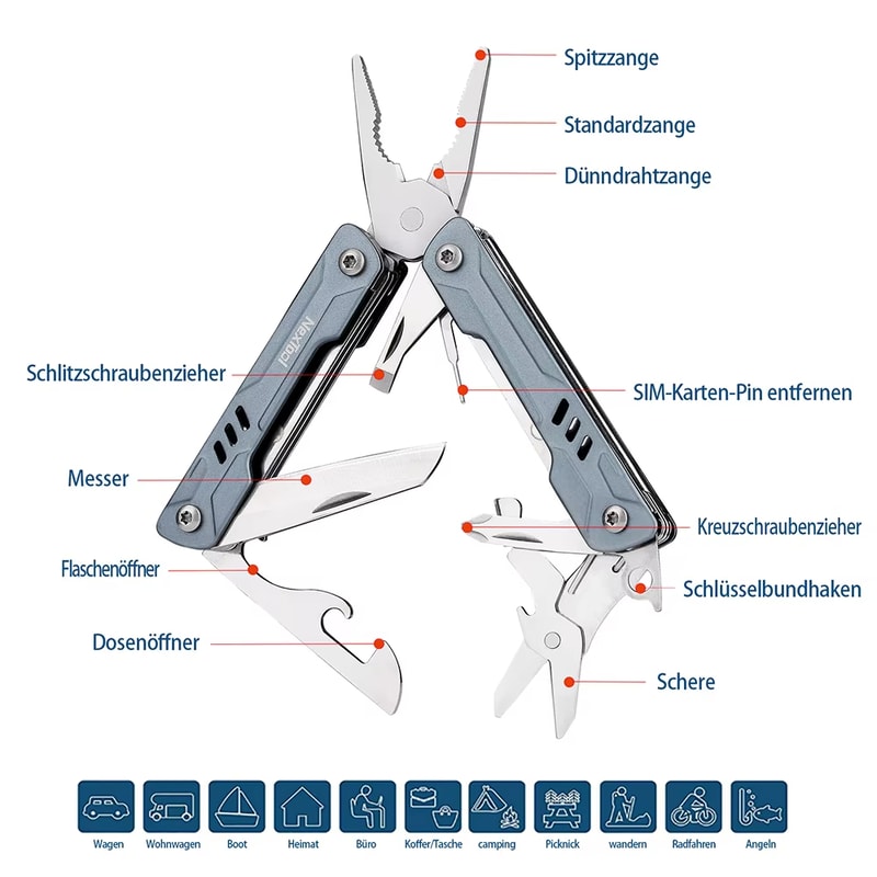 Mini Sailor Pliers Multi Tool Pocket Knife Folding Tool With Scissors Screwdrivers And Wire Cutters 1