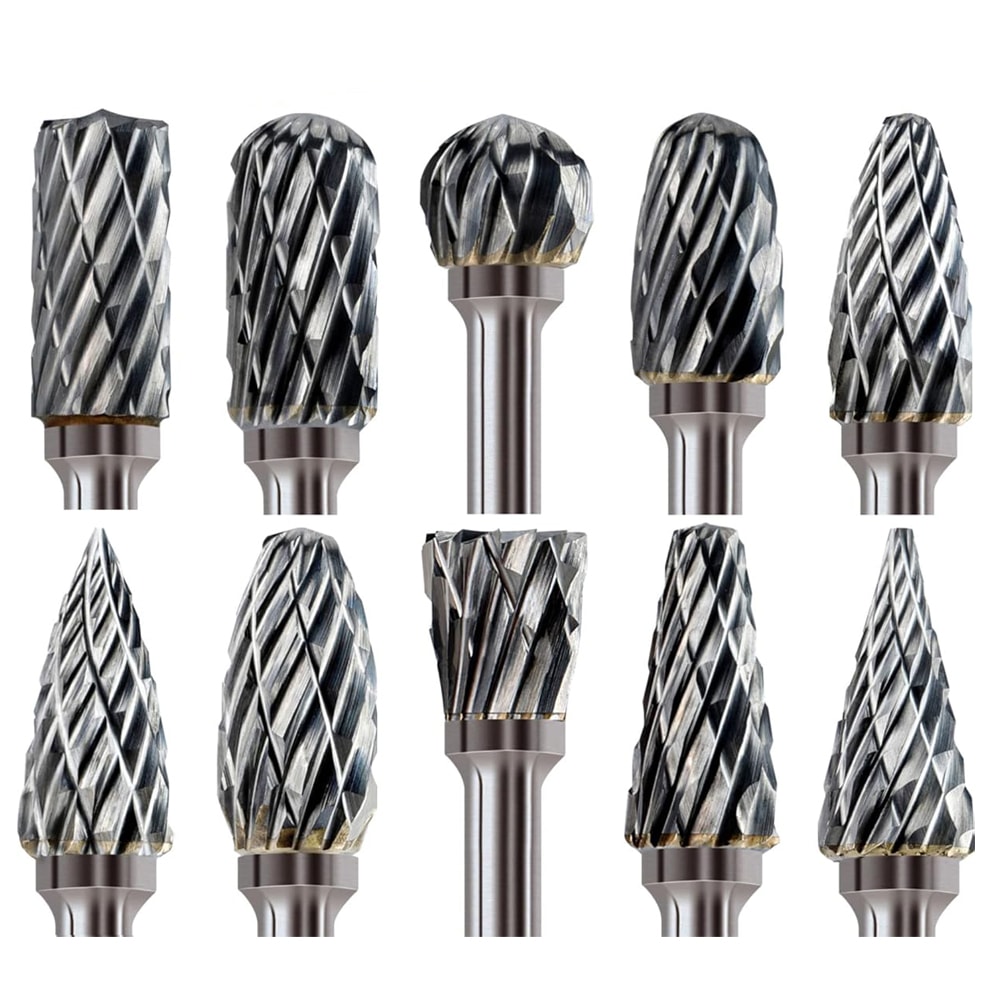 Professional Carbide Burr Set For Rotary And Die Grinder Bits Precision Metal Wood Engraving Tools 6