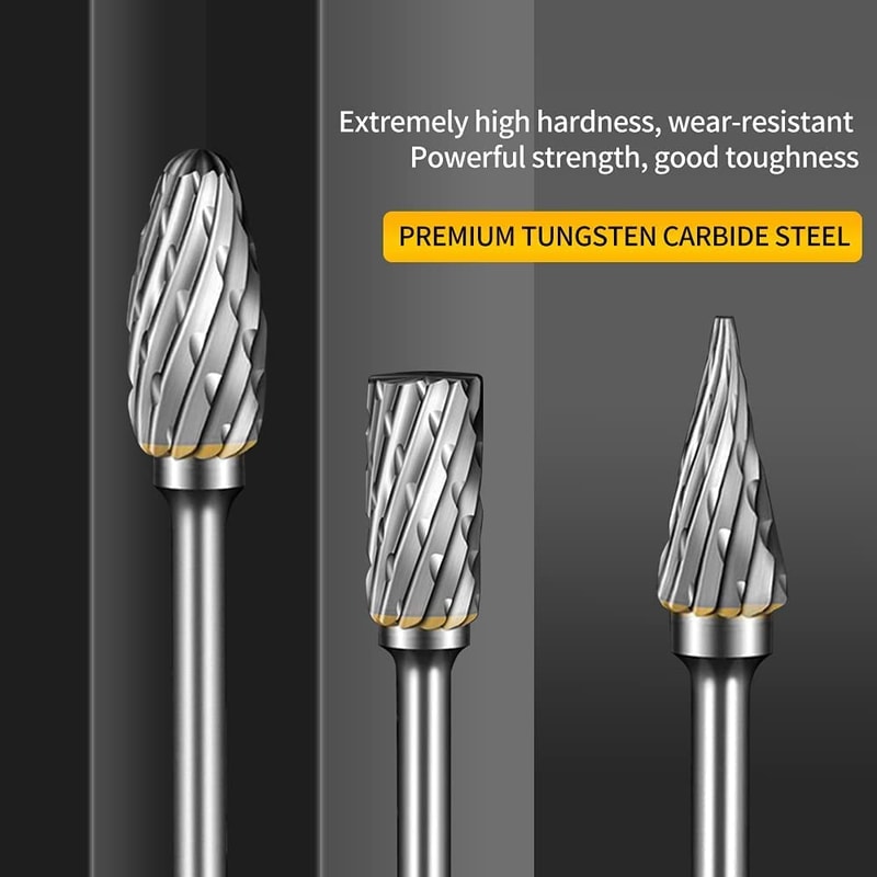 Professional Carbide Burr Set For Rotary And Die Grinder Bits Precision Metal Wood Engraving Tools 3