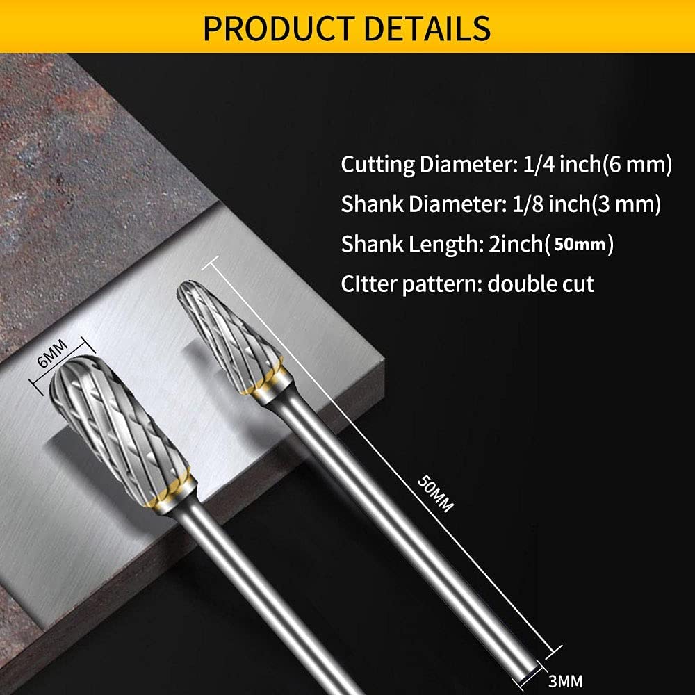 Professional Carbide Burr Set For Rotary And Die Grinder Bits Precision Metal Wood Engraving Tools 4