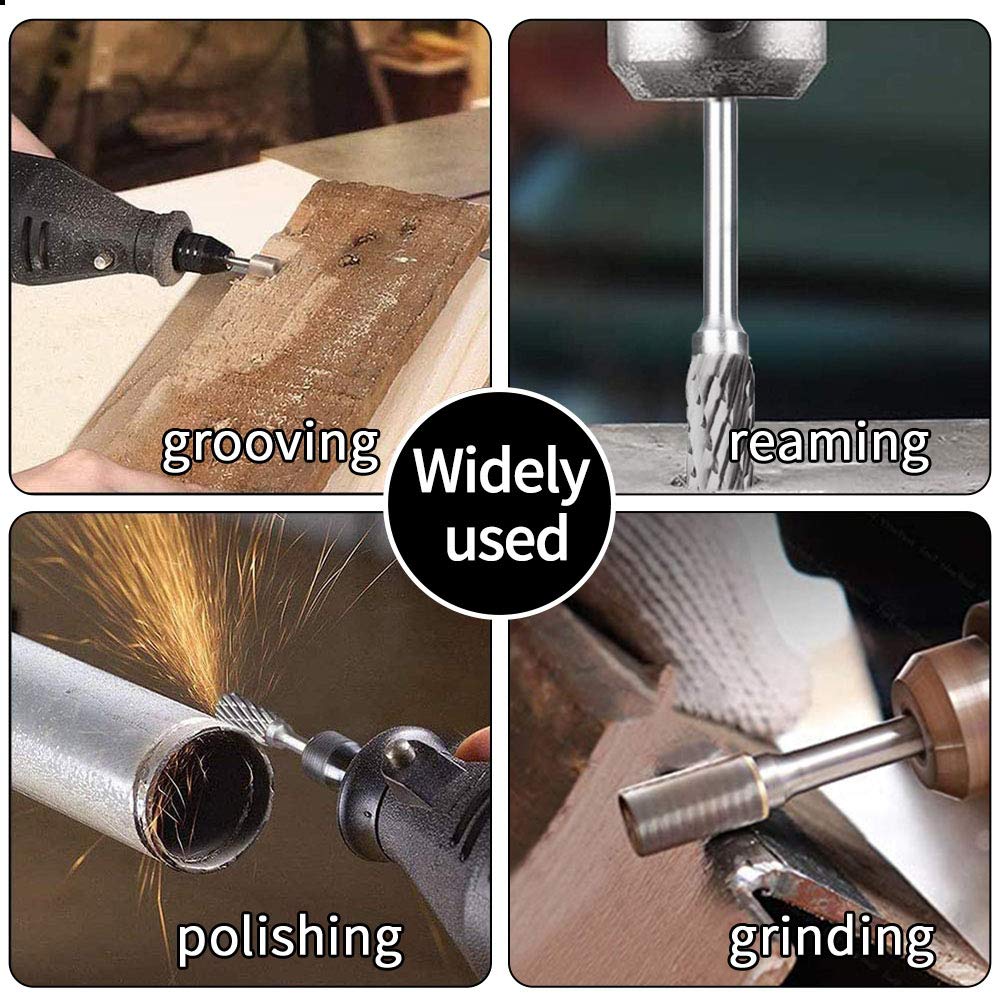 Professional Carbide Burr Set For Rotary And Die Grinder Bits Precision Metal Wood Engraving Tools 5