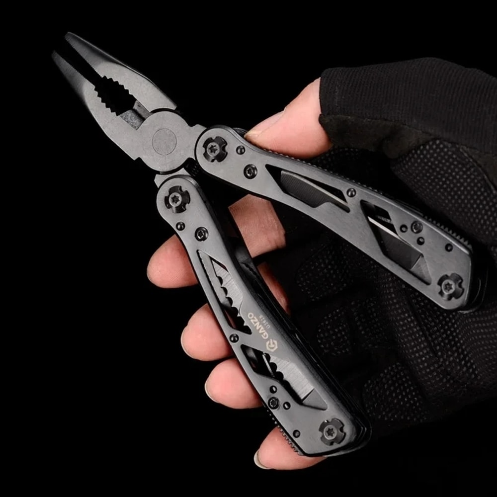 Folding Knife Plier Multitools EDC Camping Multifunctional Screwdriver Bits Mini Scissors Stainless 1