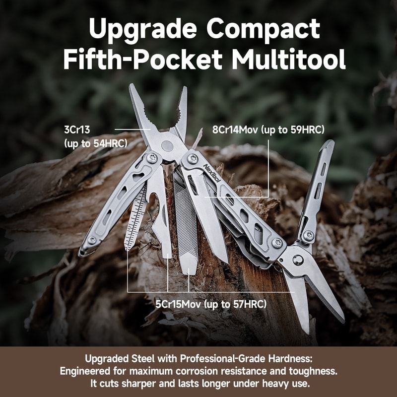 Mini Flagship F12 Multi Tool EDC Multitool Upgraded Steel Outdoor Camping Tool 5
