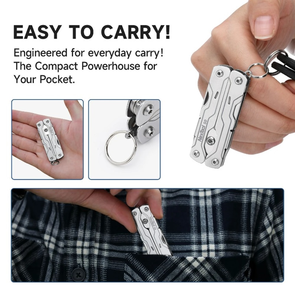 Mini Multitool Keychain Sailor Scissors Screwdriver Folding Pocket Tool For EDC Travel 7