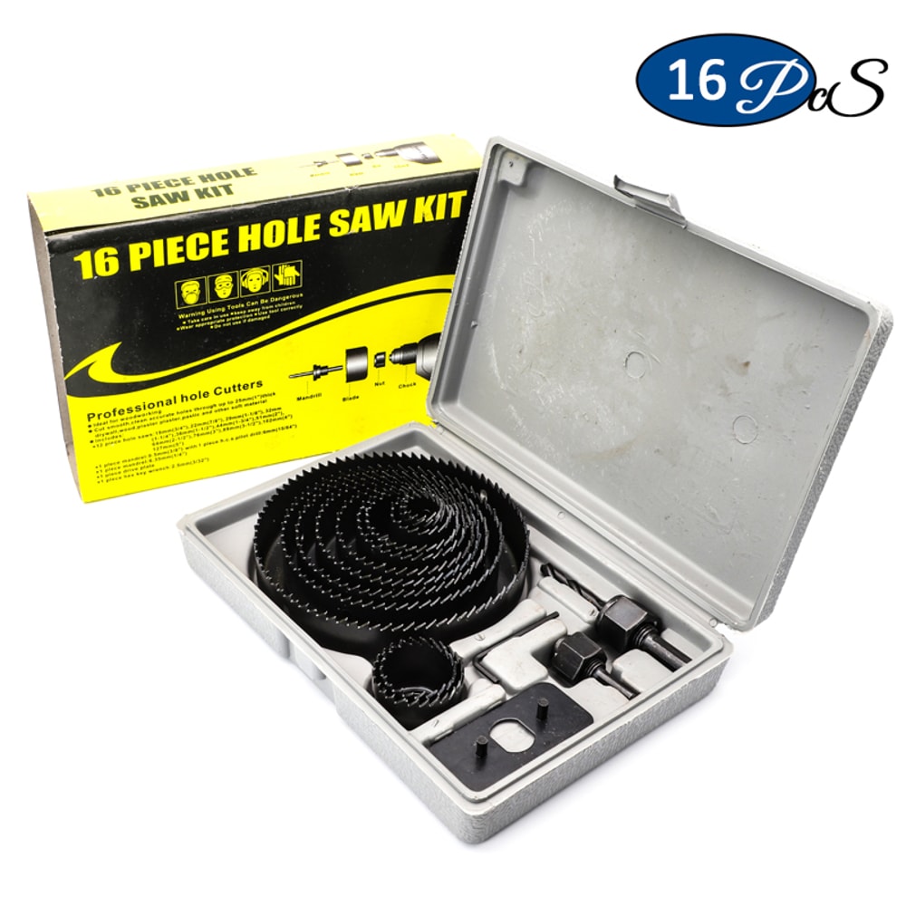 Woodworking Hole Saw Set For Ceiling Plasterboard Carbon Steel Hole Cutter Kit 5