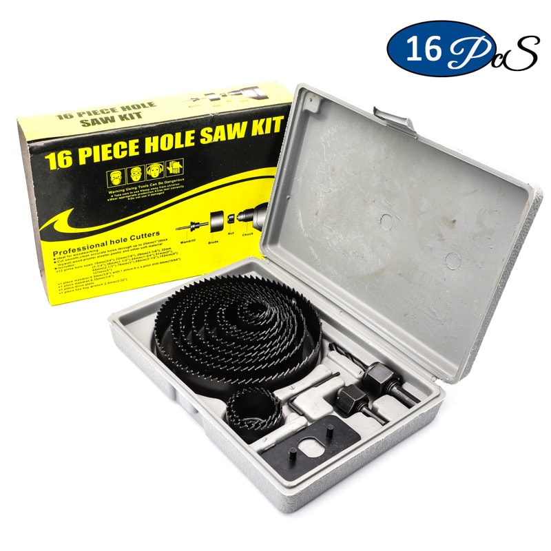 Woodworking Hole Saw Set For Ceiling Plasterboard Carbon Steel Hole Cutter Kit 5