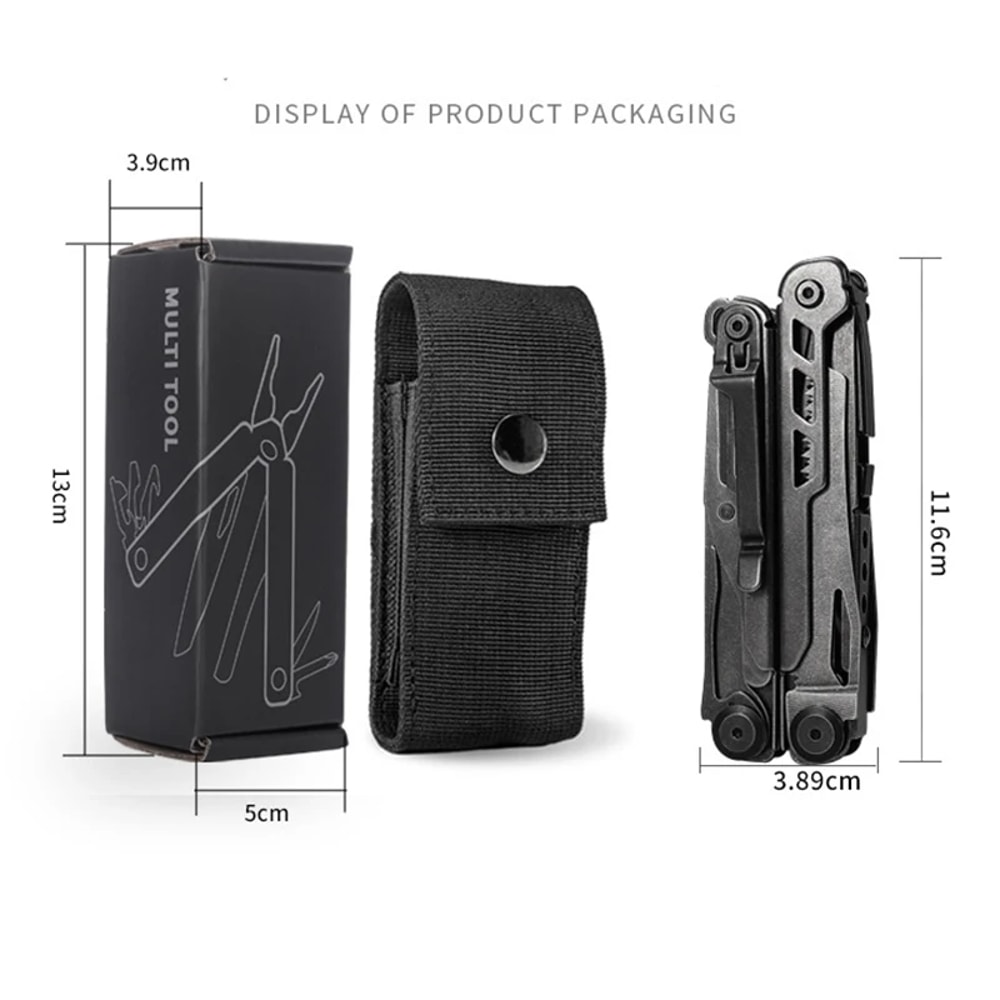 Multi Functional EDC Pliers With Damascus Knife Outdoor Camping Tool 3