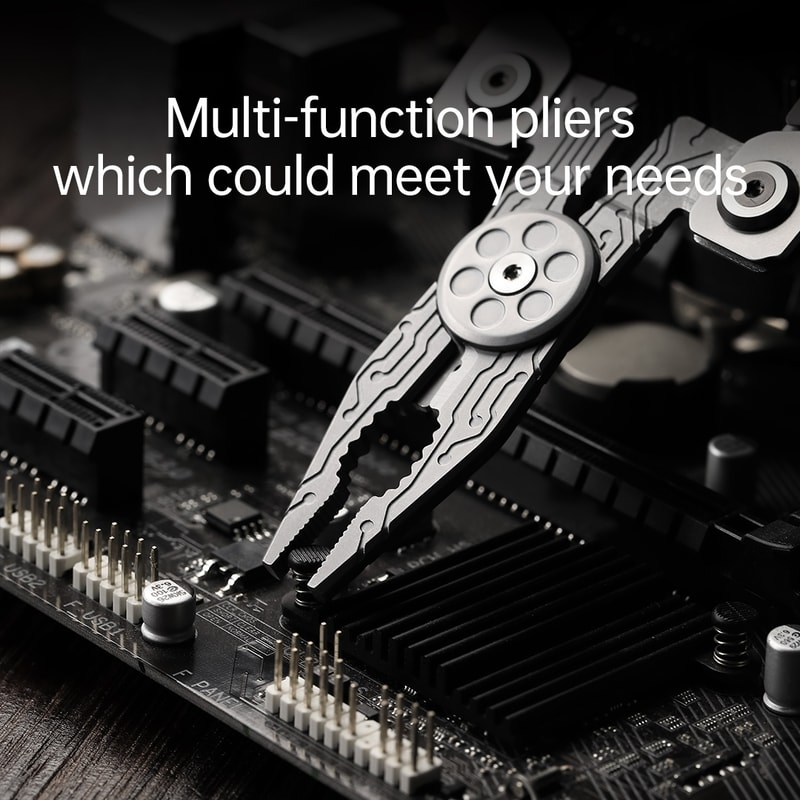 Silver Blade EDC Tool Portable Multi Function Pliers Screwdriver Wrench Knife With Leather Bag 6