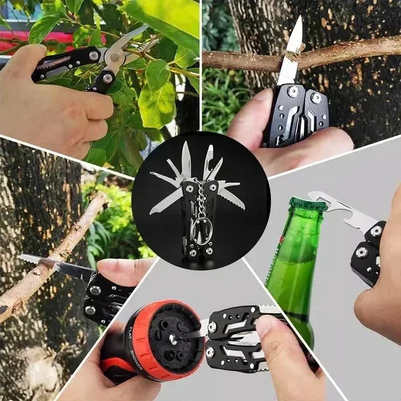Tactical Multitool Knife Pliers Compact Outdoor Survival Tool With Screwdriver For Hiking Camping 2