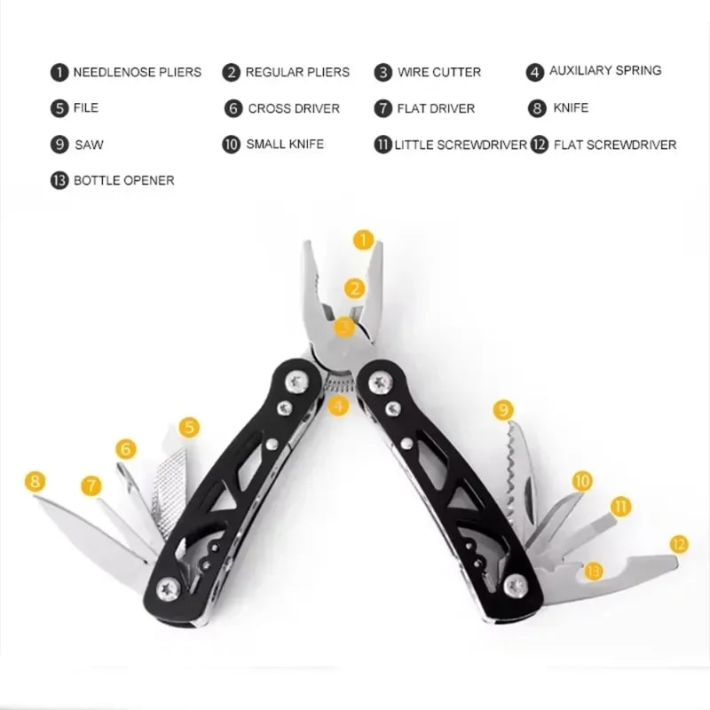 Tactical Multitool Knife Pliers Compact Outdoor Survival Tool With Screwdriver For Hiking Camping 4