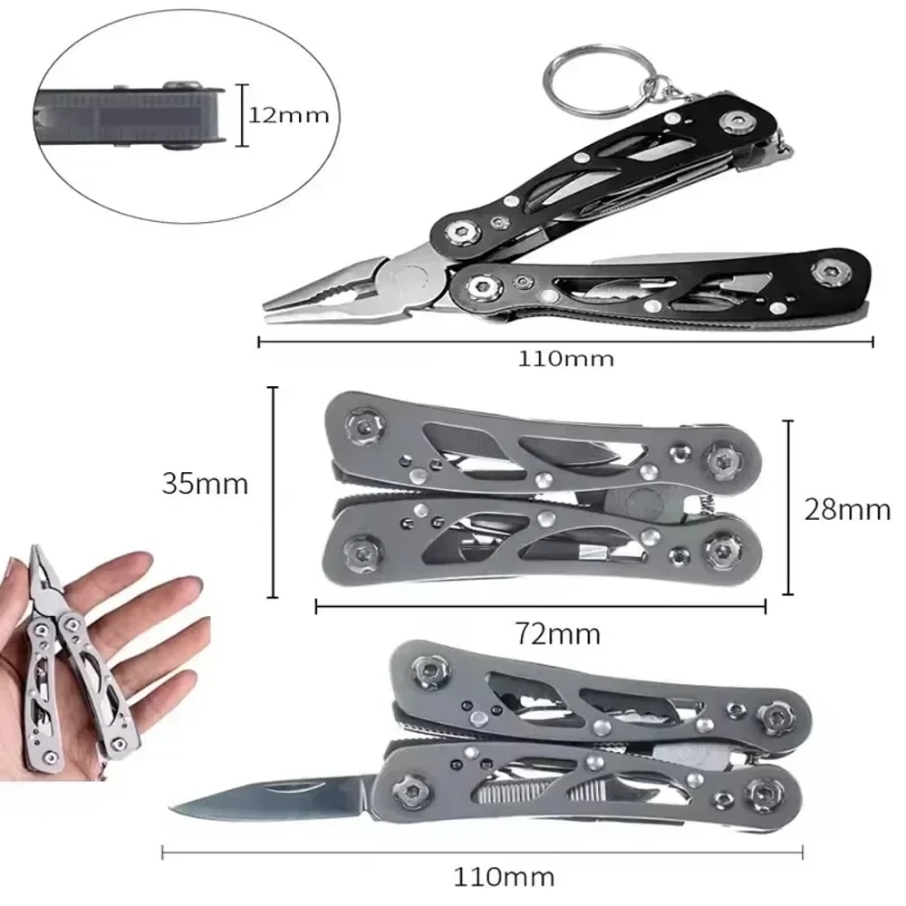Tactical Multitool Knife Pliers Compact Outdoor Survival Tool With Screwdriver For Hiking Camping 6