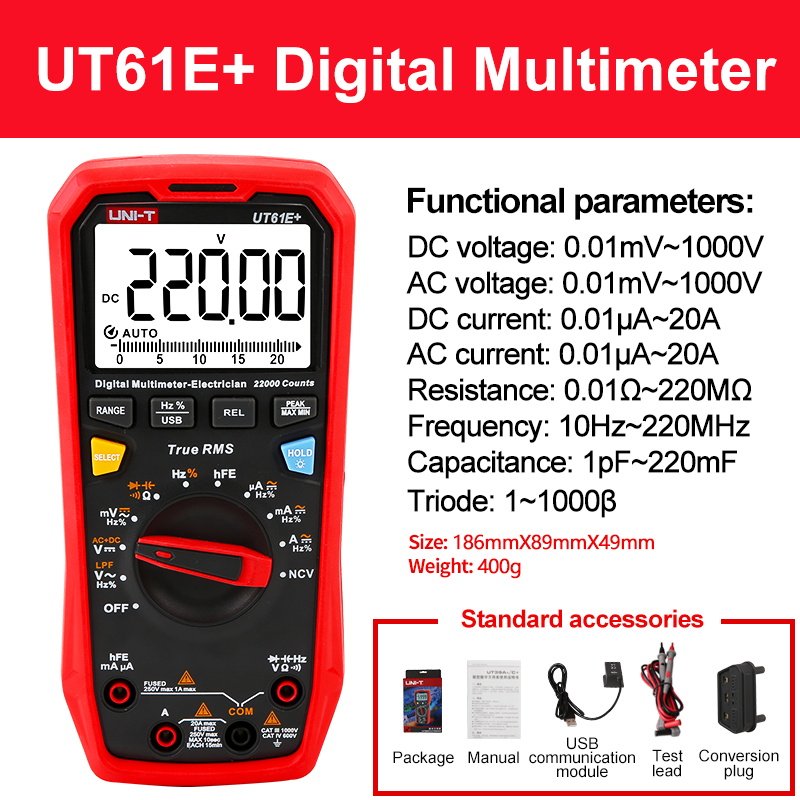 Professional Digital Multimeter Analog Digital Multi Tester For Resistance Capacitance And More 6