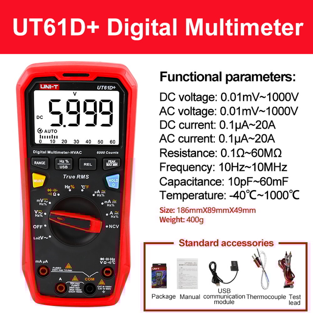 Professional Digital Multimeter Analog Digital Multi Tester For Resistance Capacitance And More 7