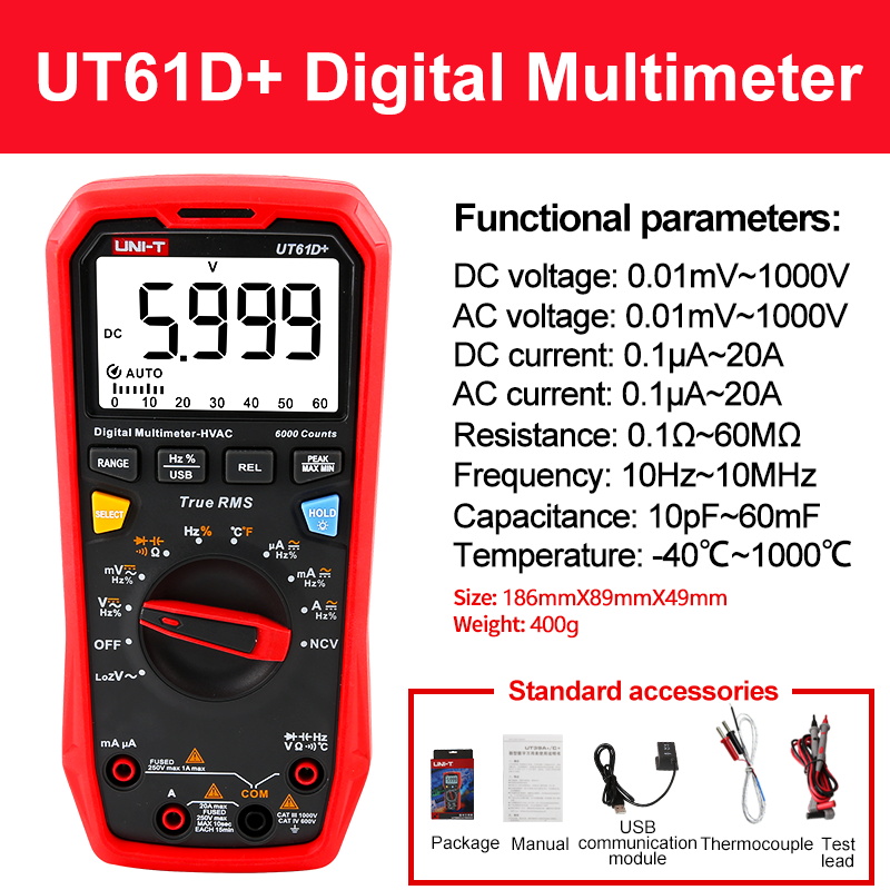Professional Digital Multimeter Analog Digital Multi Tester For Resistance Capacitance And More 7