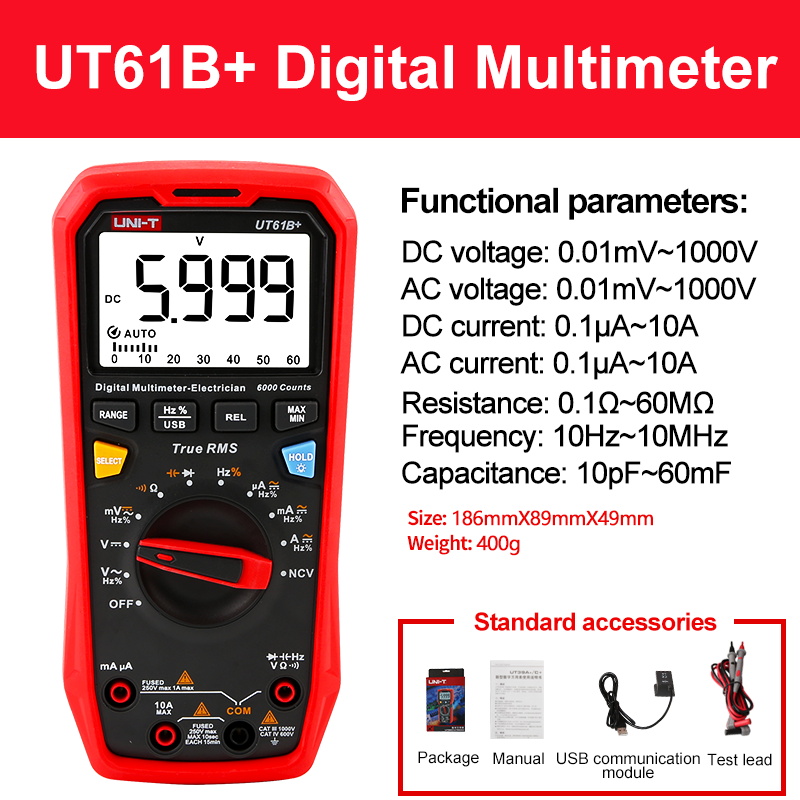 Professional Digital Multimeter Analog Digital Multi Tester For Resistance Capacitance And More 4