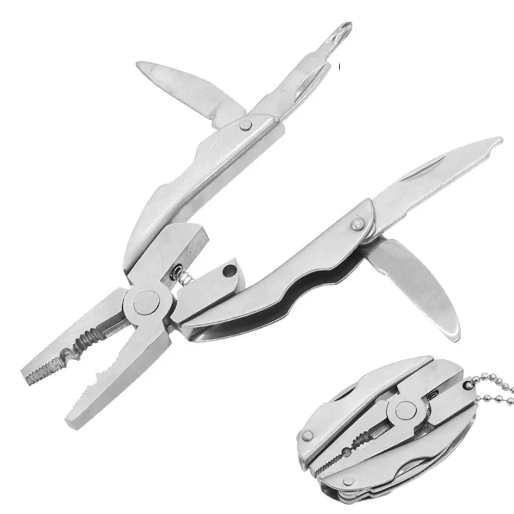 Portable Stainless Steel Multi Tool Pliers Knife All In One Keychain Screwdriver For Outdoor Advent 4