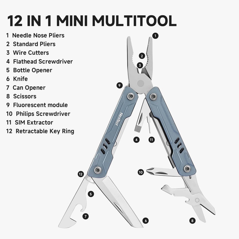 Mini Sailor Multi Tool Pliers With Knife Screwdriver Scissors For EDC Outdoor Travel 2